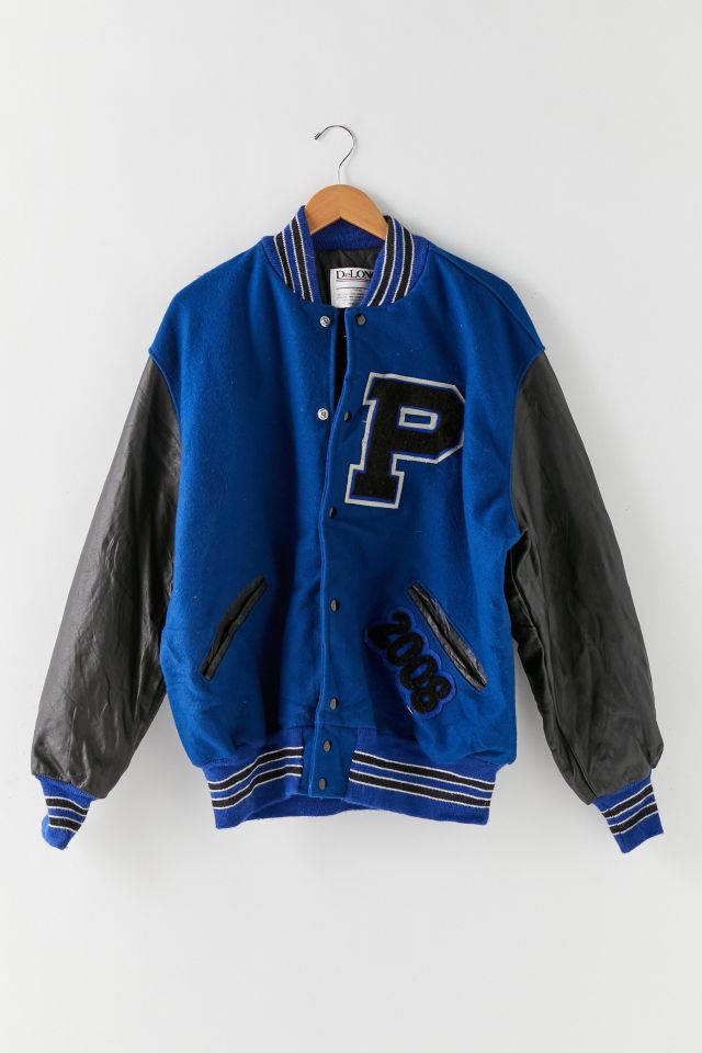 Vintage Blue Varsity Jacket Urban Outfitters Canada