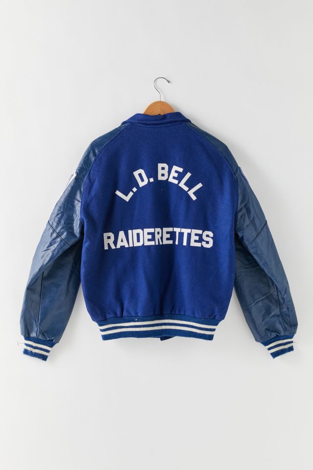 Blouson collégien vintage bleu #1