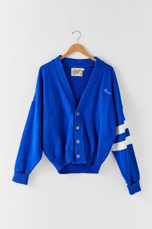 Vintage Blue Varsity Cardigan