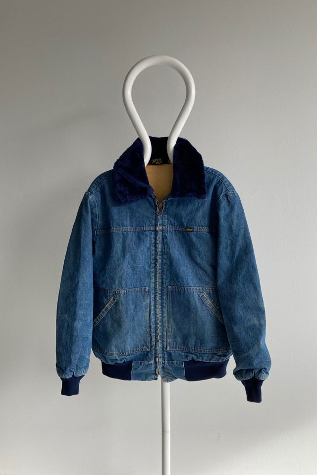 Vintage 70s Maverick by Wrangler Lined Denim Zip Up Jacket | Urban  Outfitters
