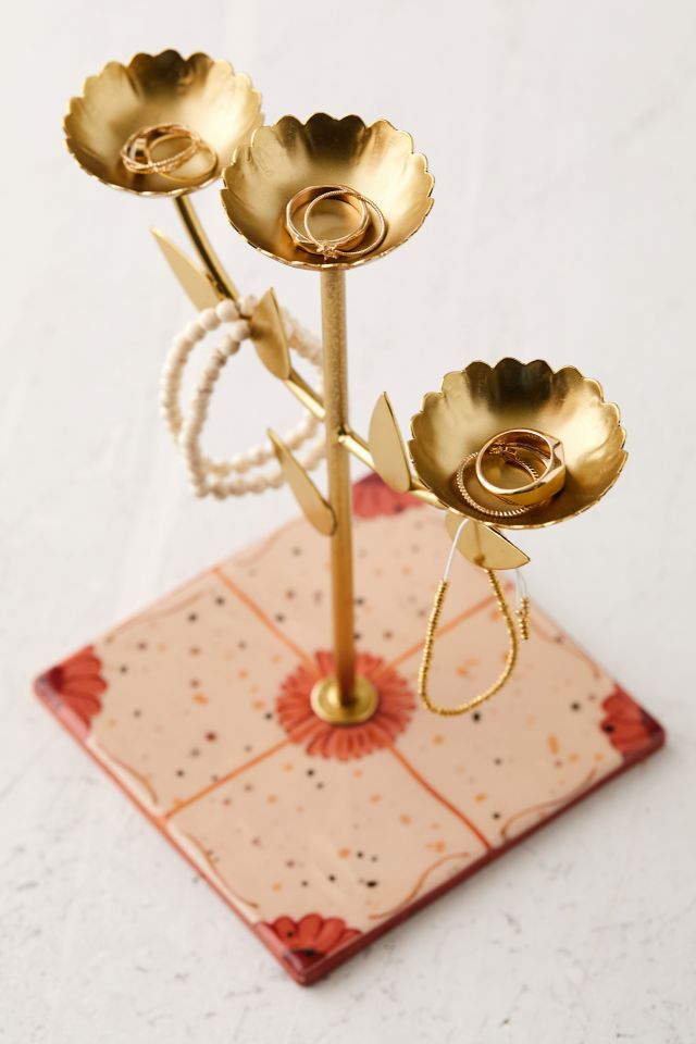 Floral Tile Jewelry Stand #3