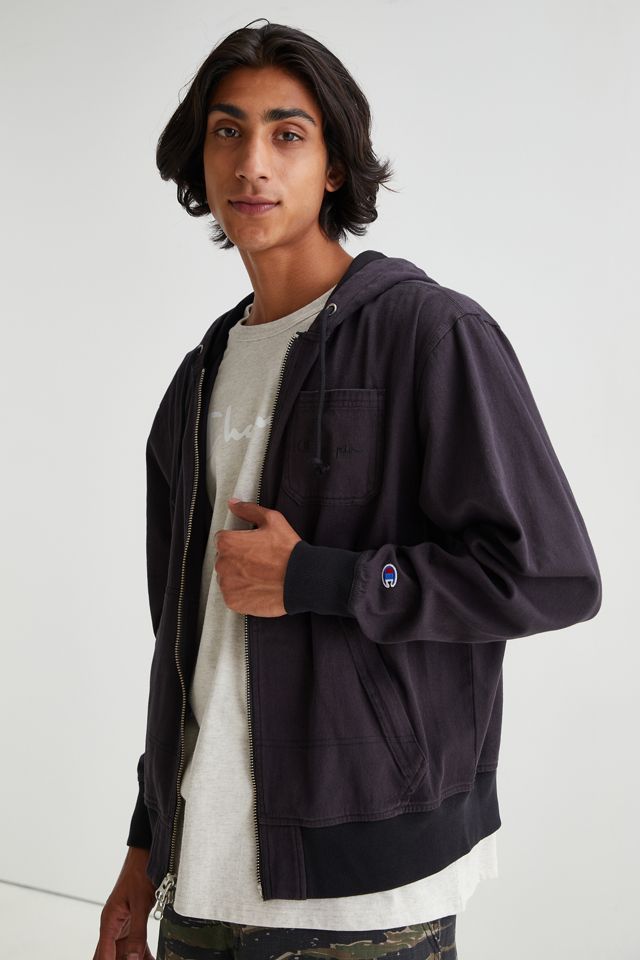 champion canvas zip hoodie