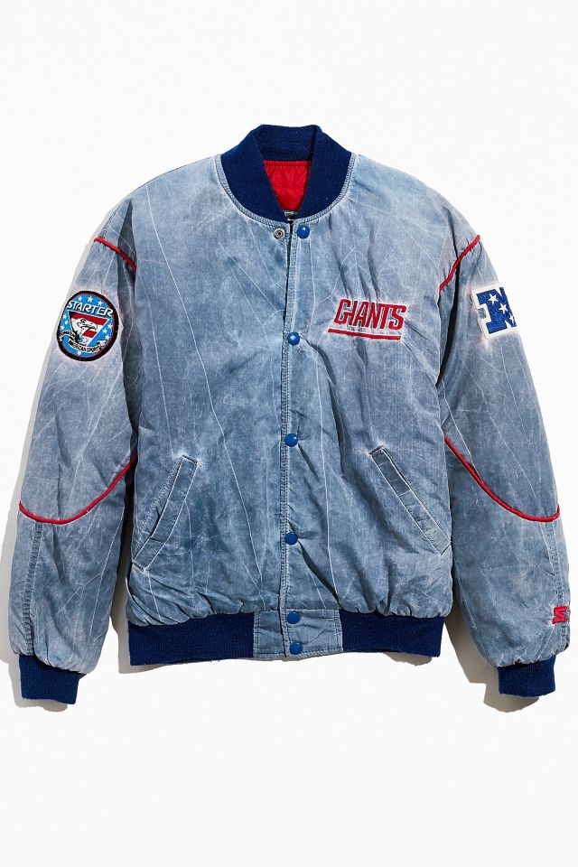Tried And True Co. Vintage New York Giants Acid Wash Varsity Jacket