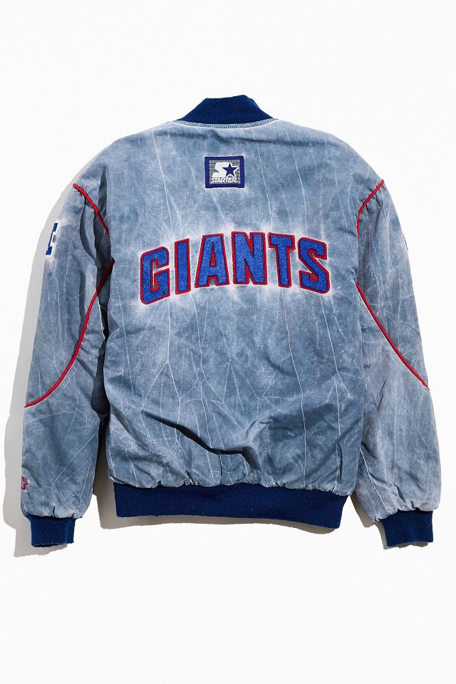 Tried And True Co. Vintage New York Giants Acid Wash Varsity Jacket #1
