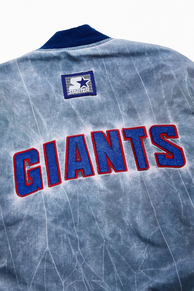 Tried And True Co. Vintage New York Giants Acid Wash Varsity Jacket #4