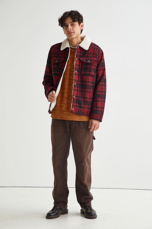 Levi’s Sherpa Lined Plaid Shirt Jacket #2