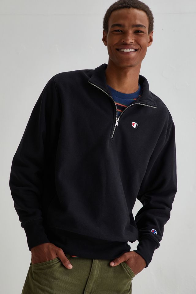 Champion 1/4 Zip Mock Neck Pullover Sweatshirt | Urban Outfitters