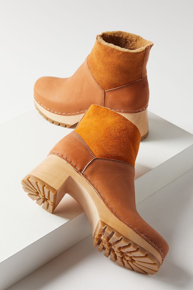 Swedish hasbeens shearling clearance boots