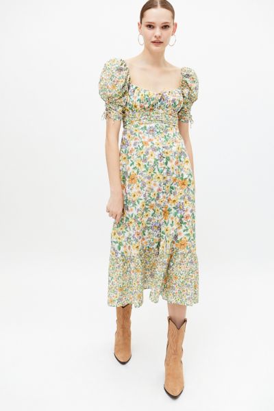 Love ☀ Lemons Riley Floral Midi Dress ...