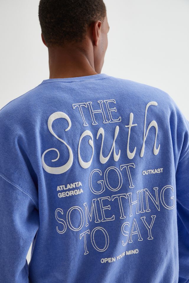 OutKast South Got Something To Say Puff Print Crew Neck Sweatshirt #3
