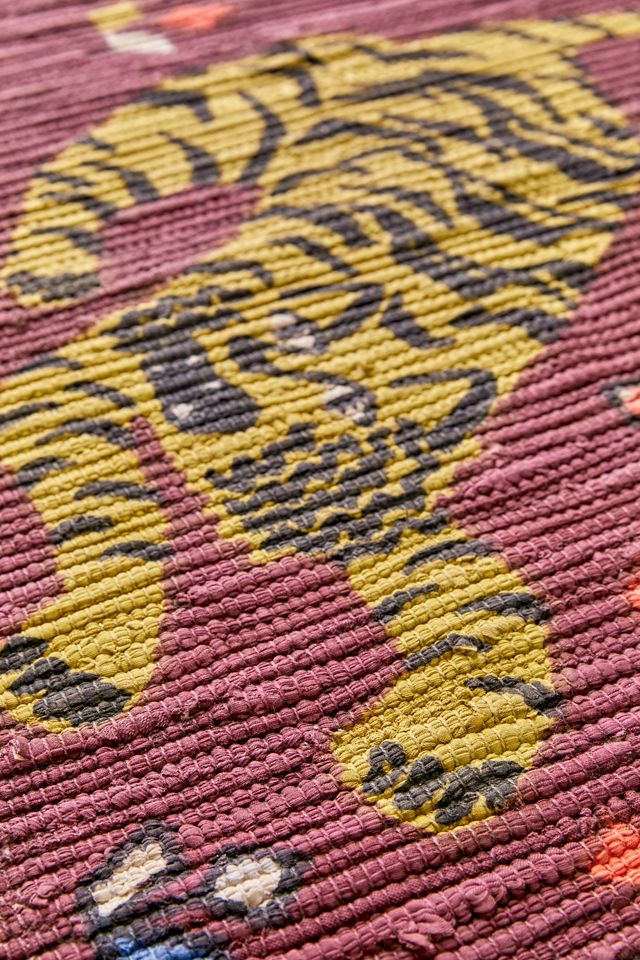 Tiger Printed Rag Rug | Urban Outfitters