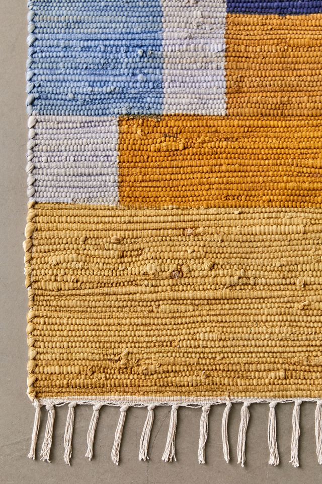 Roland Printed Rag Rug | Urban Outfitters