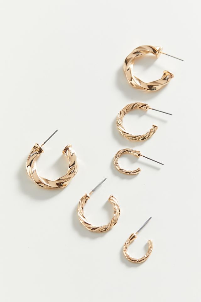 Iona Twisted Hoop Earring Set #1
