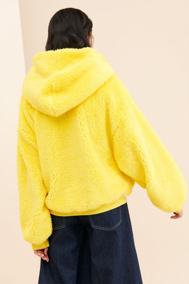 Fluffy sales yellow hoodie