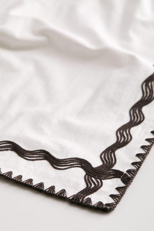 Retro Wave Embroidered Tablecloth #3
