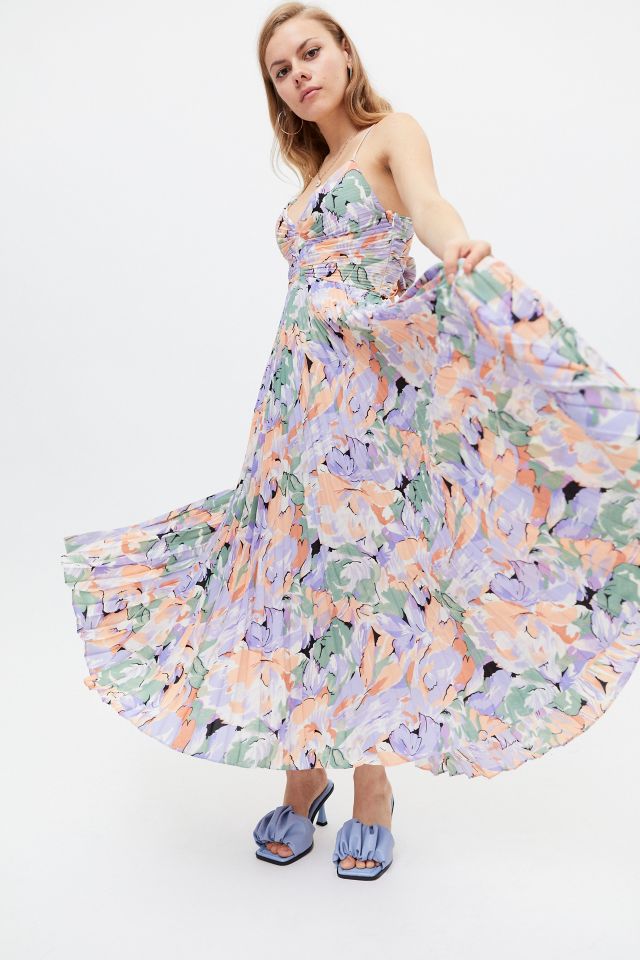 ASTR The Label Blythe Robe Midi Plissée Florale #2