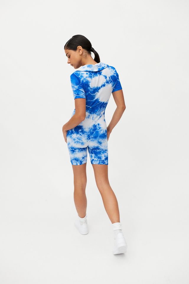 Year Of Ours Tie-Dye Plunging Polo Bodysuit Romper #2