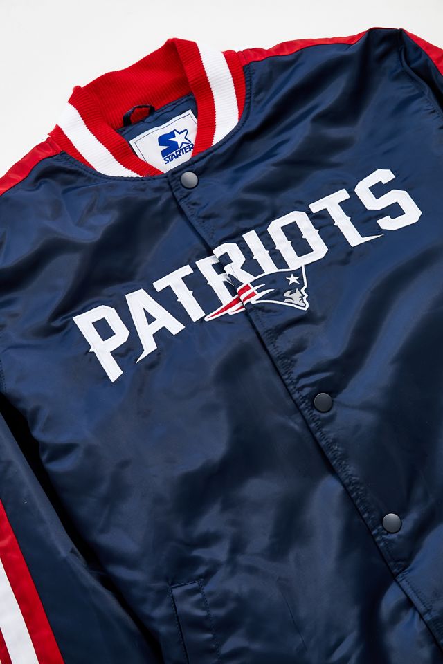 Blouson d'université Satin des Patriots de la Nouvelle-Angleterre Starter #1