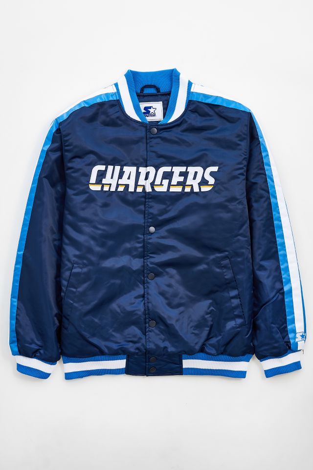 Starter Los Angeles Chargers Varsity Satin Full-Snap Jacket M / Chargers Light Blue Mens Outerwear