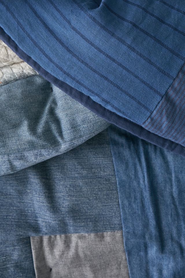 Urban Renewal Embroidered Denim Quilt #2