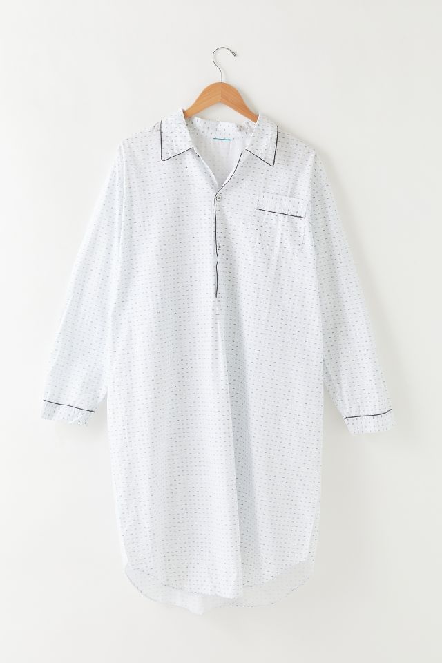 Vintage 1950s White Printed Nightshirt Dress | Urban Outfitters