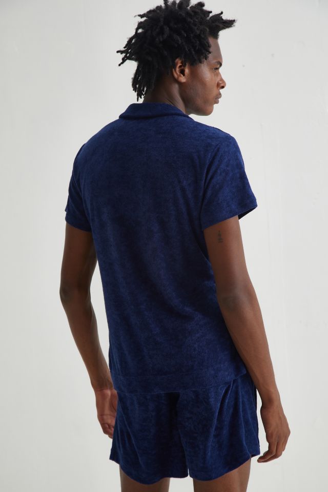 UO Terrycloth Lounge Shirt & Short Set #4