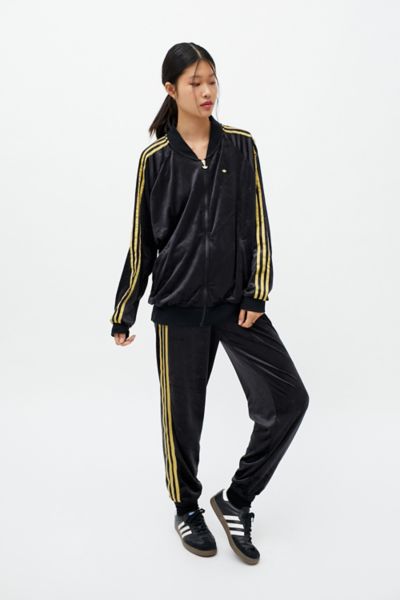 adidas Loose Velour Track Jacket | Urban Outfitters