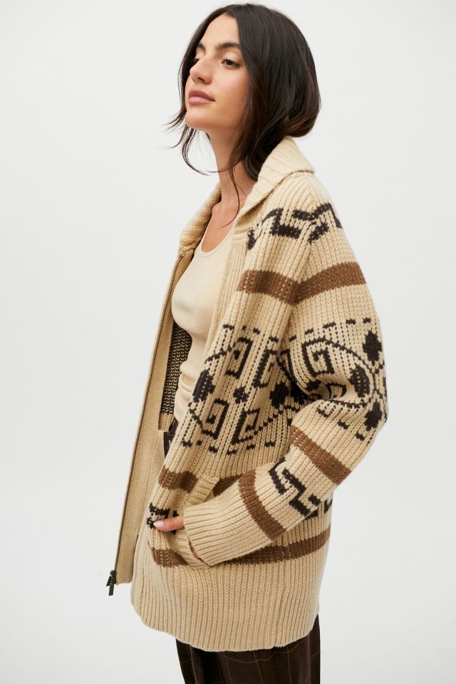 New Urban Outfitters PENDLETON Long Westerly Cardigan $269 top MEDIUM Tan/Brown