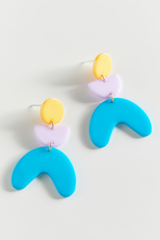 Mona Geometric Drop Post Earring #1