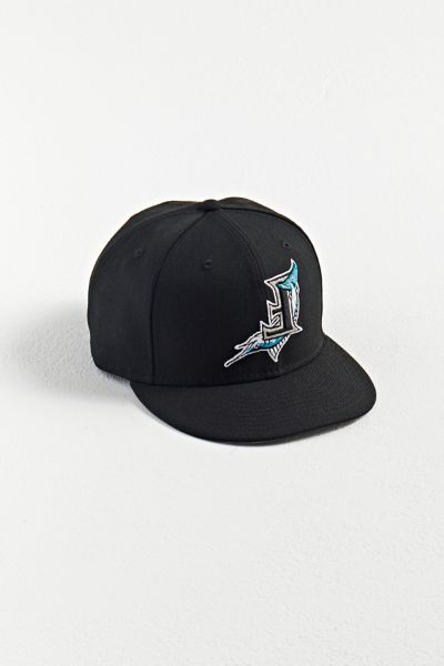 New Era 59Fifty Florida Marlins Cooperstown Upside Down Logo Black