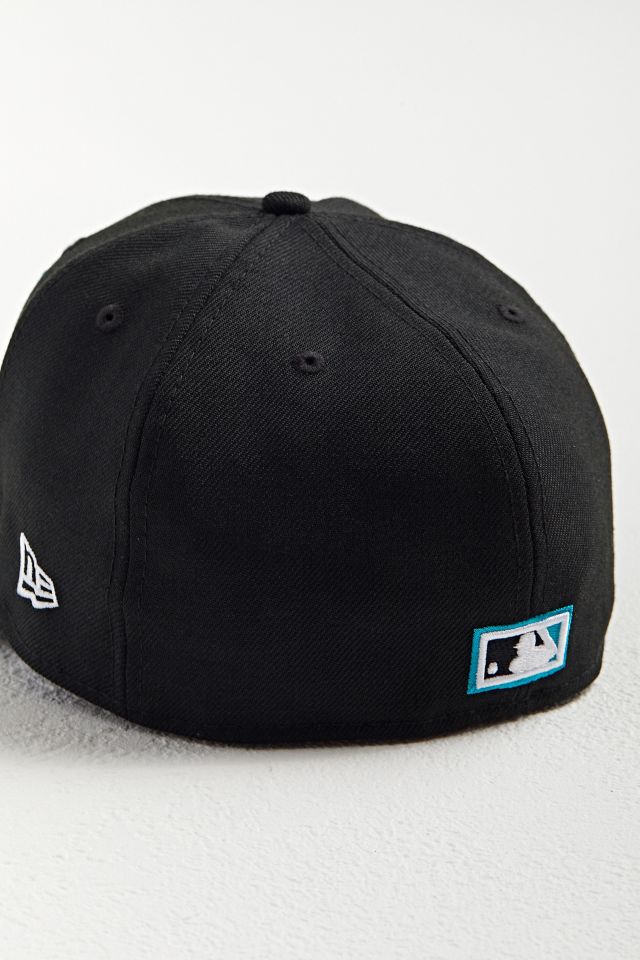 New Era Florida Marlins Upside-Down Logo Fitted Baseball Hat #3