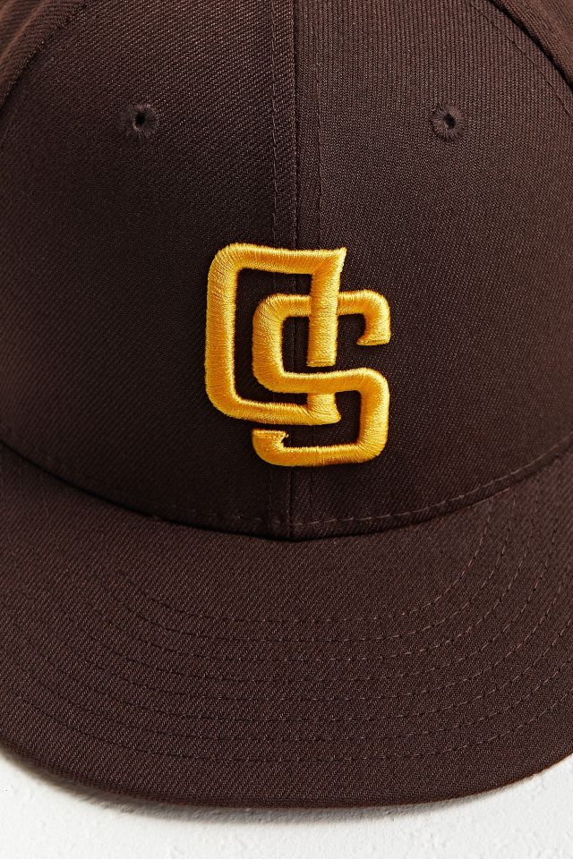 New Era San Diego Padres Upside-Down Logo Fitted Baseball Hat #3