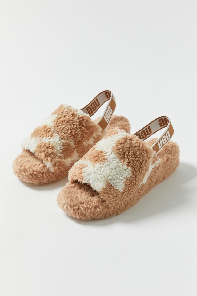 UGG Fluff Yeah Cow Print Slide Sandal #2
