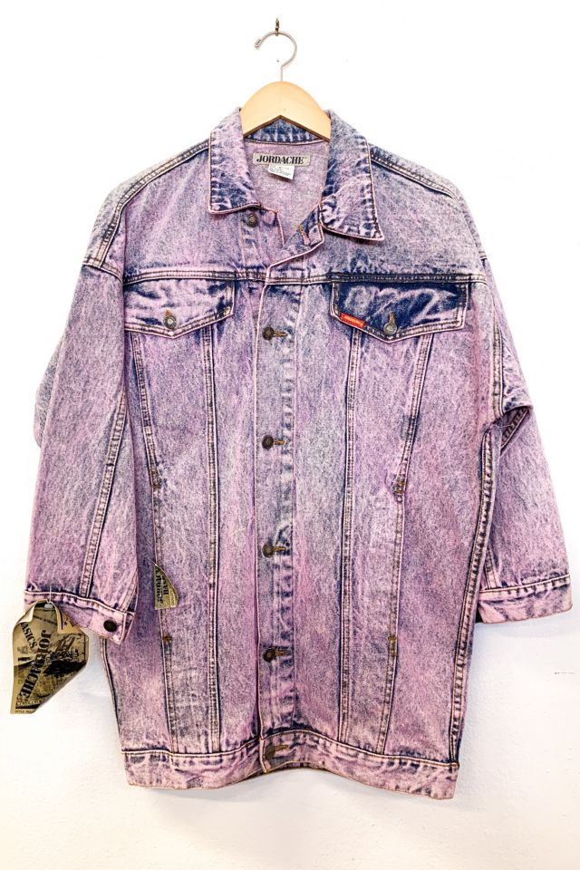 Purple acid wash denim jacket hotsell