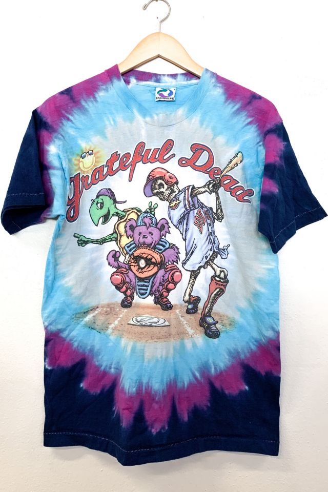 Urban Outfitters Grateful Dead La Dodgers Tie-dye Tee In Blue