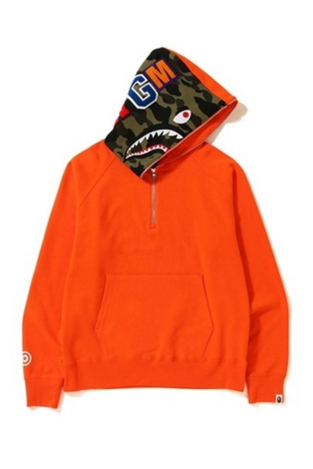 Bape half best sale zip hoodie