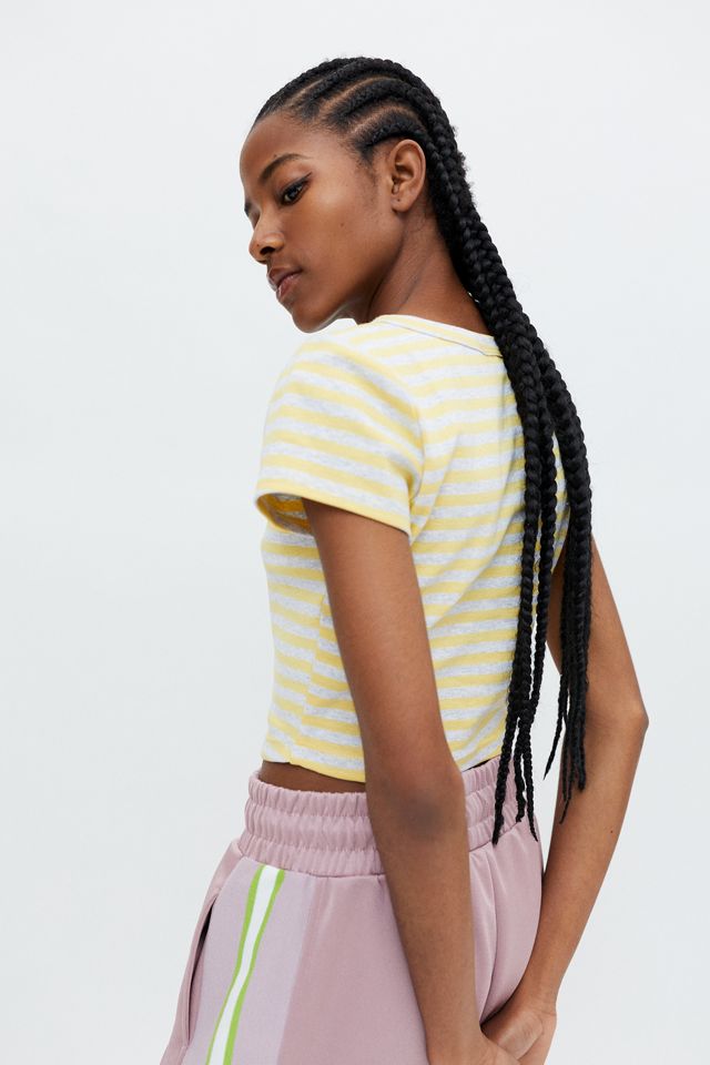 Urban Renewal Remnants Notched Stripe Baby Tee #1