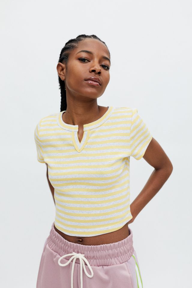 Urban Renewal Remnants Notched Stripe Baby Tee #2