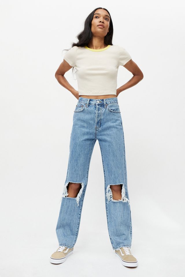 Pistola Cassie High-Waisted Straight Leg Jean- Pase | Urban Outfitters