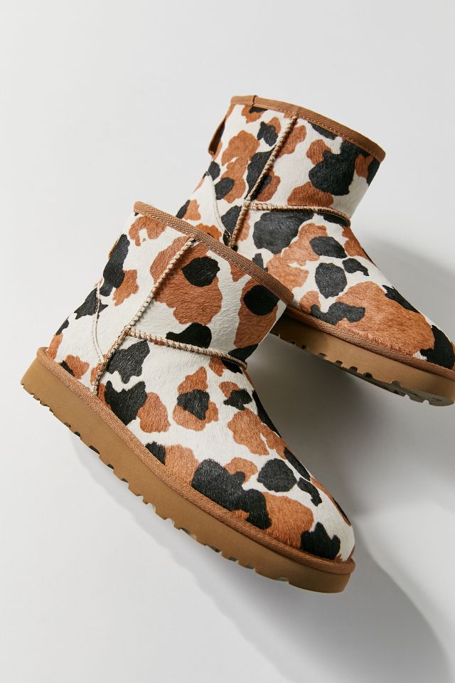 UGG Classic Mini Cow Print Calf Hair Boot