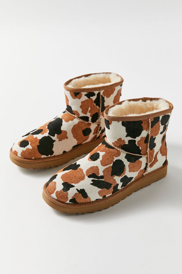 UGG Classic Mini Cow Print Calf Hair Boot