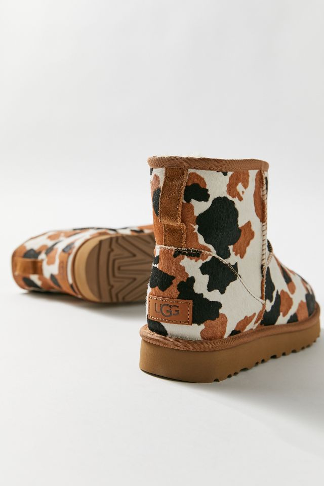 UGG Classic Mini Cow Print Calf Hair Boot