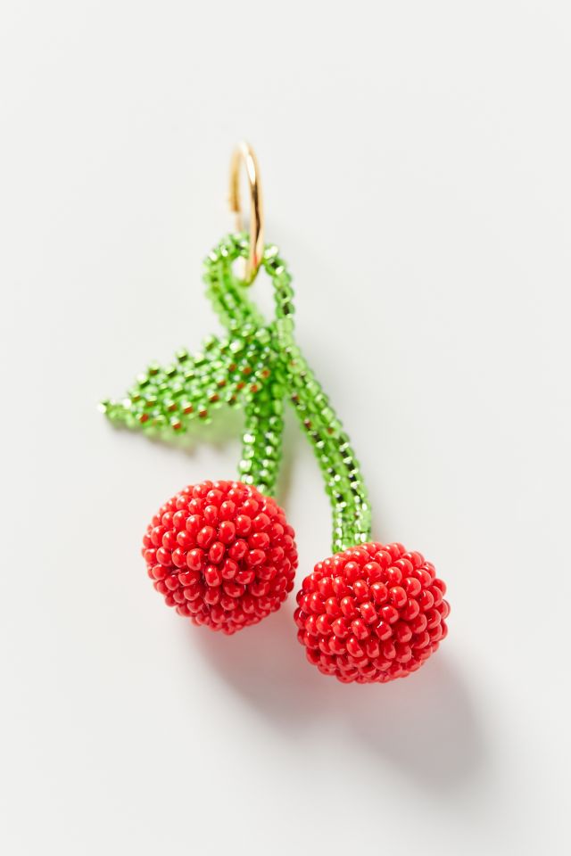 Pura Utz Mini Cherry Charm Single Hoop Earring #1