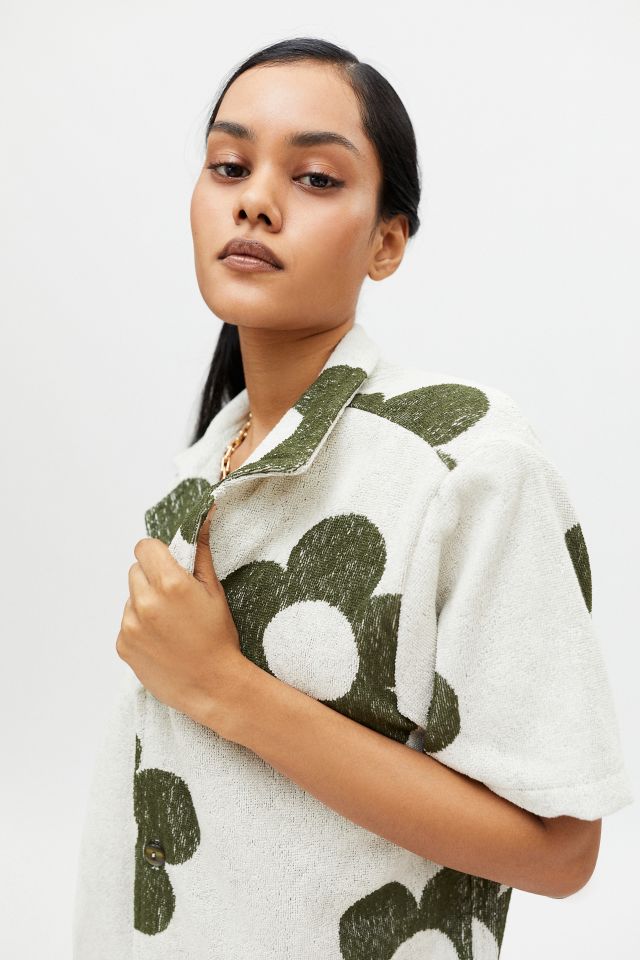 OAS Cuba Terrycloth Button-Down Shirt #1