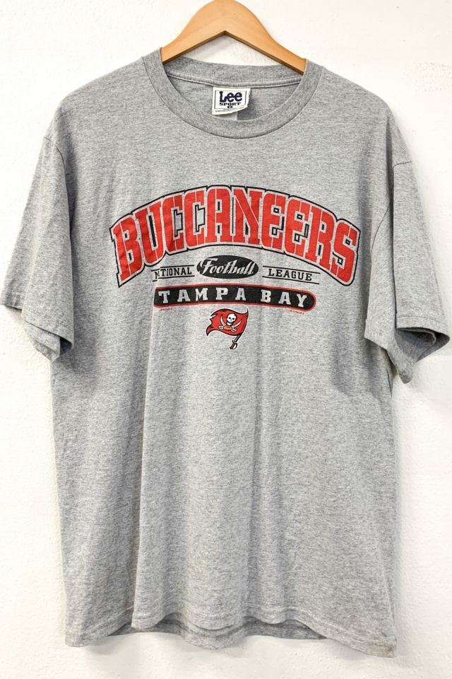 Vintage Tampa Bay Buccaneers T-Shirt Size XL Gray Lee Sport NFL 