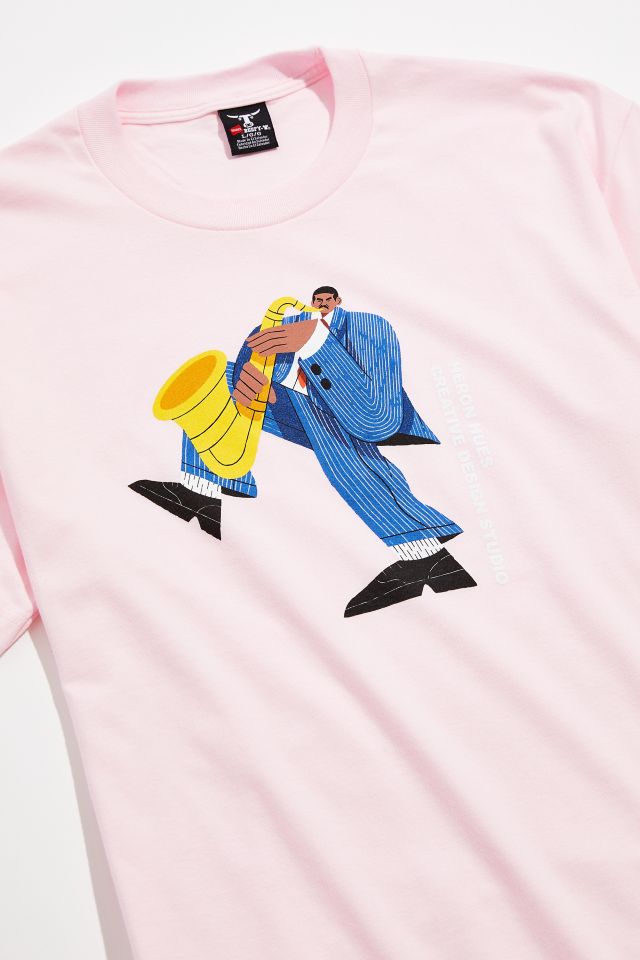 Hanes Beefy T X Heron Hues Sax Tee #2