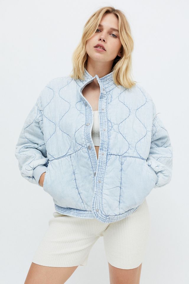 BLANKNYC Quilted SnapFront Jacket Sun Bleached Urban Outfitters