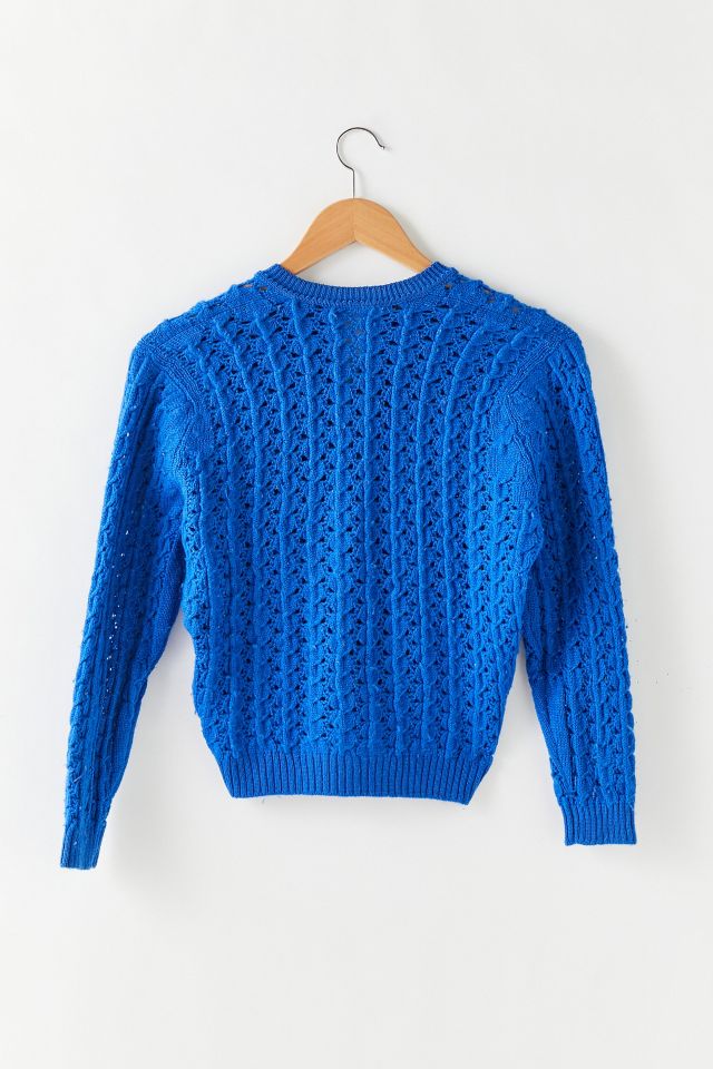 Cardigan vintage en tricot côtelé #1