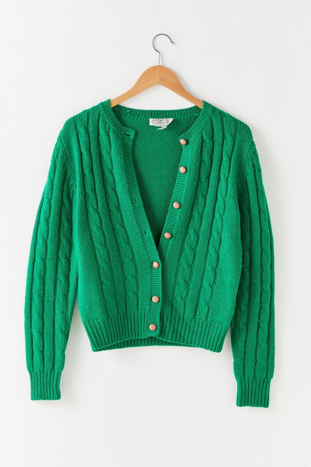 Vintage Cable Knit Cardigan