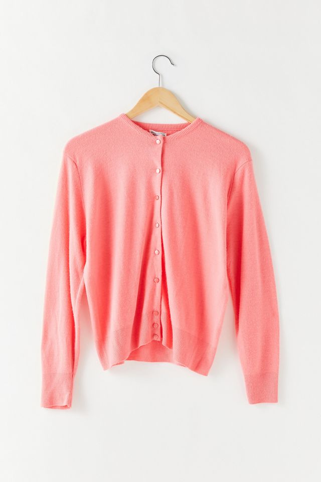 bubblegum pink cardigan
